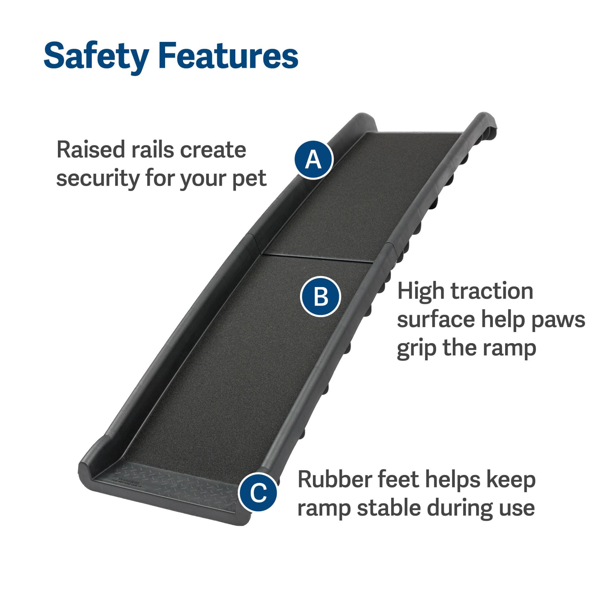 PetSafe Happy Ride rails de securite offrant stabilité à l’entrée du véhicule.