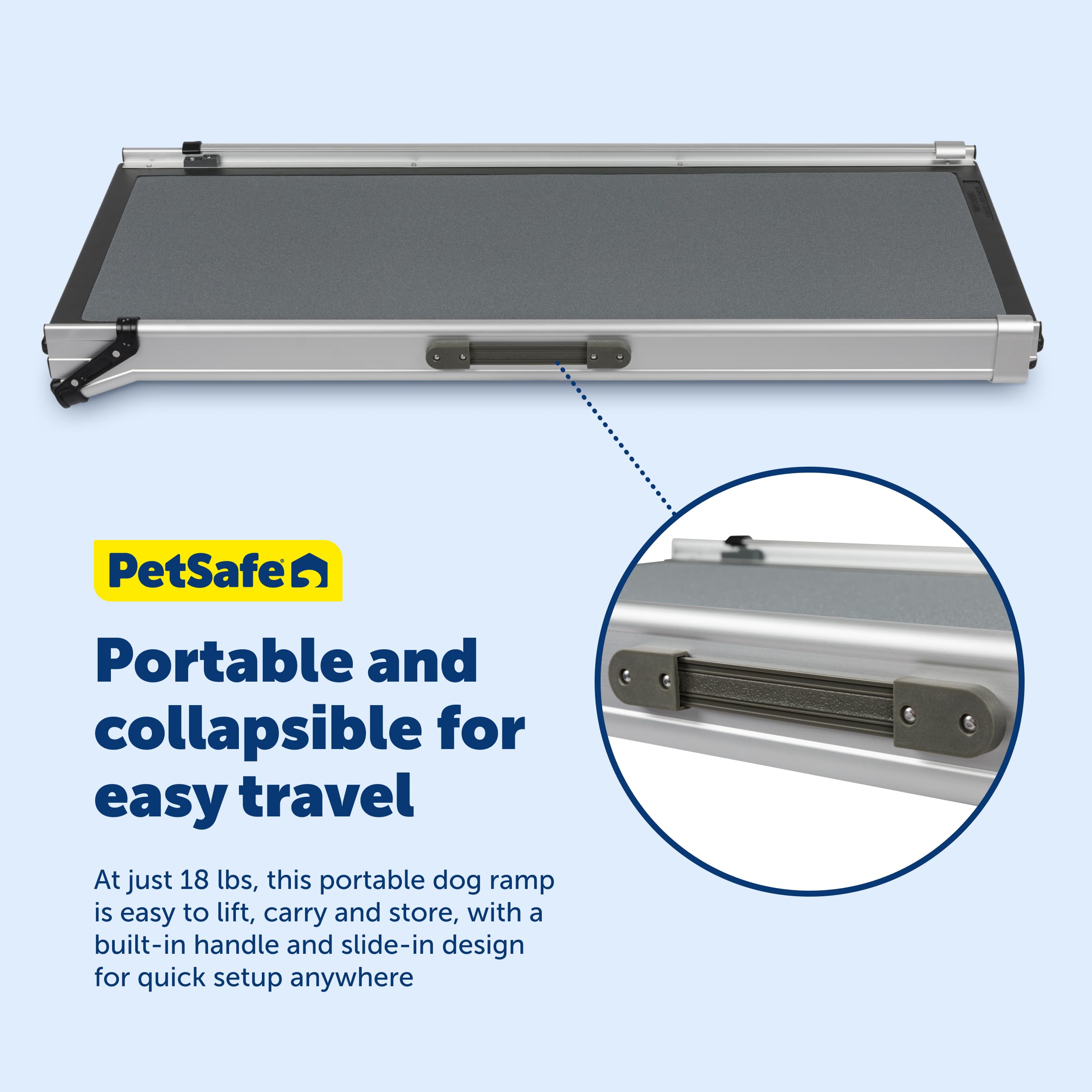 Rampe en aluminium Petsafe Happy Ride, légère et robuste pour le voyage.