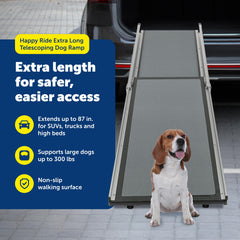 Surface anti-glisse et rails, marche sûre pour votre chien avec Petsafe Happy Ride.
