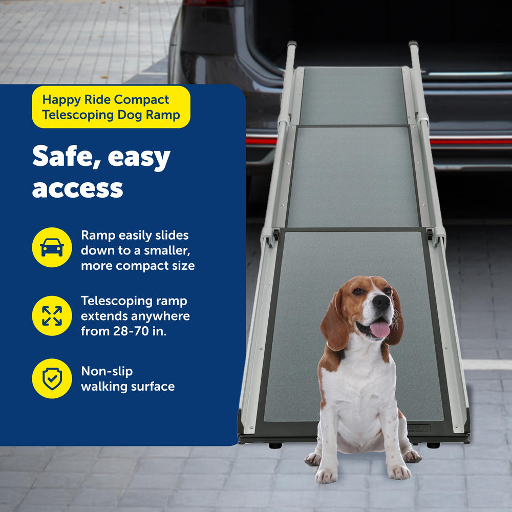 Version compacte de PetSafe Happy Ride, se replie à 28 pouces pour le rangement.