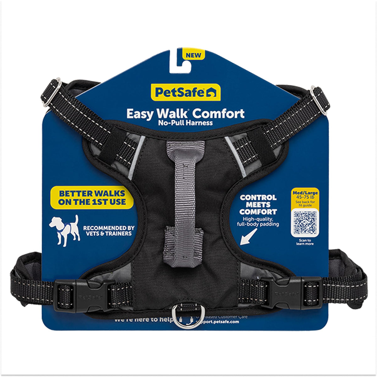 Harnais PetSafe Promenade Facile avec attache poitrine avant, contrôle doux