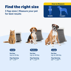 Installation DIY facile avec Petsafe, s’adapte à la plupart des portes extérieures.