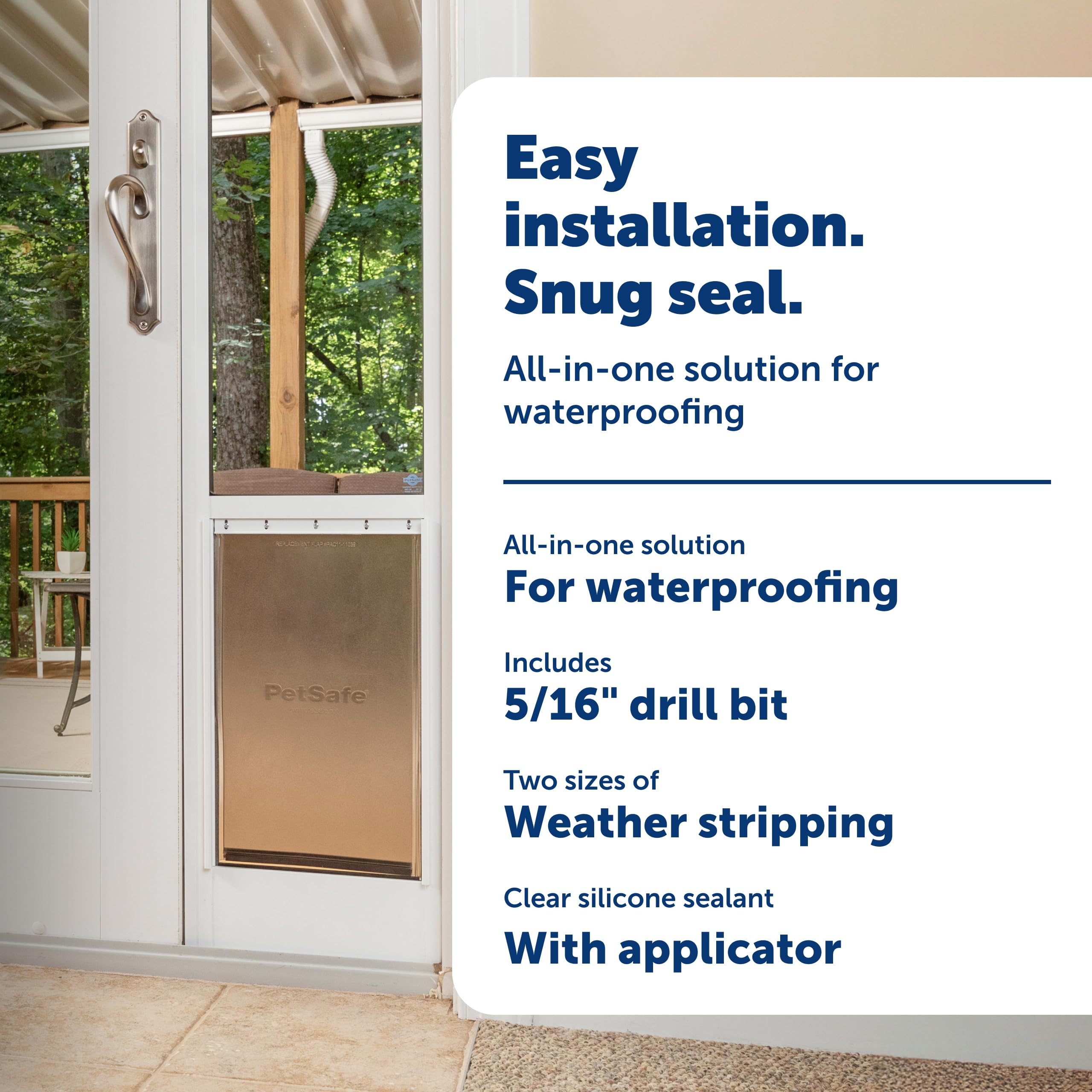 PetSafe joints etancheite double taille, ajustement universel sur porte.