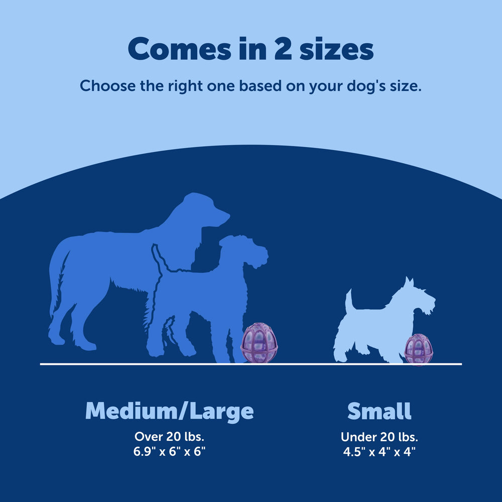 Jouet durable Petsafe Kibble Nibble, facile à nettoyer et compatible lave-vaisselle.