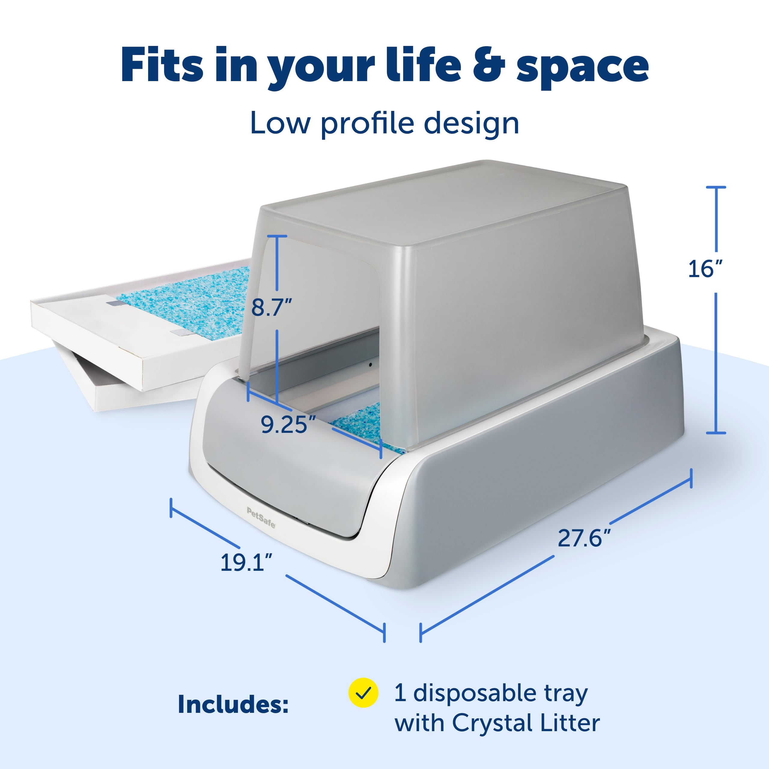 Compteur santé intégré PetSafe Crystal Pro, suivi de l utilisation du chat.