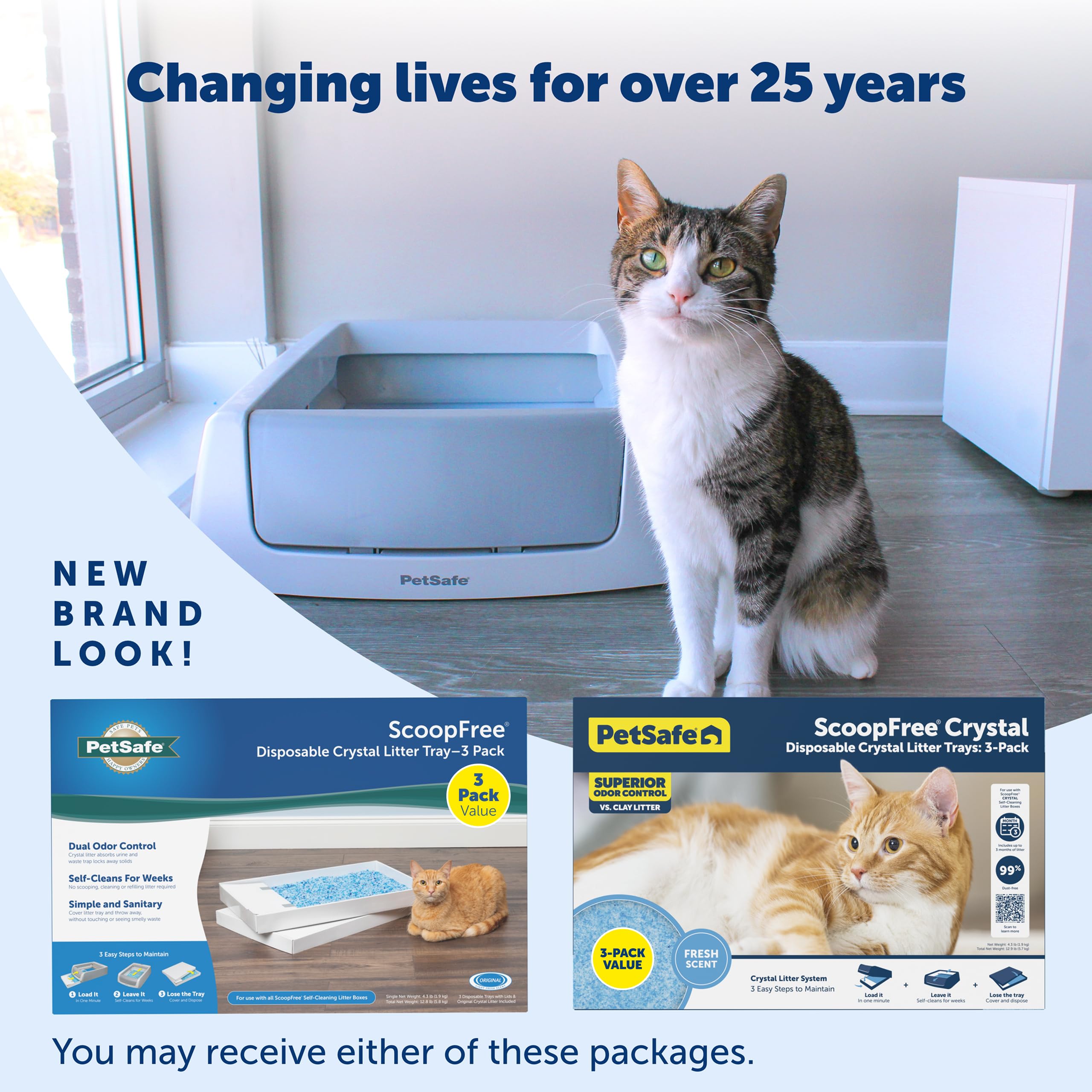 PetSafe litière cristaux confort: patte douce et sol propre après chaque visite.