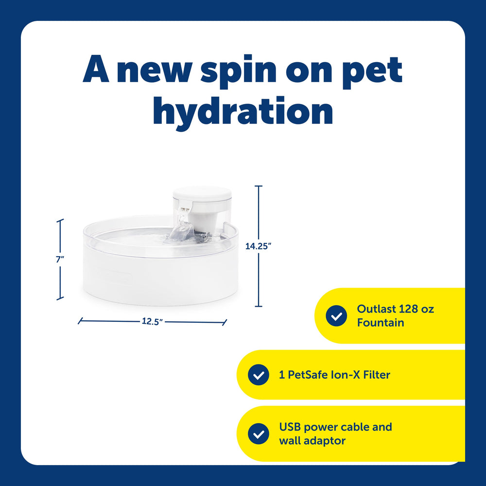 PetSafe Outlast Ion-X filtration améliore le goût et l'odeur de l'eau.