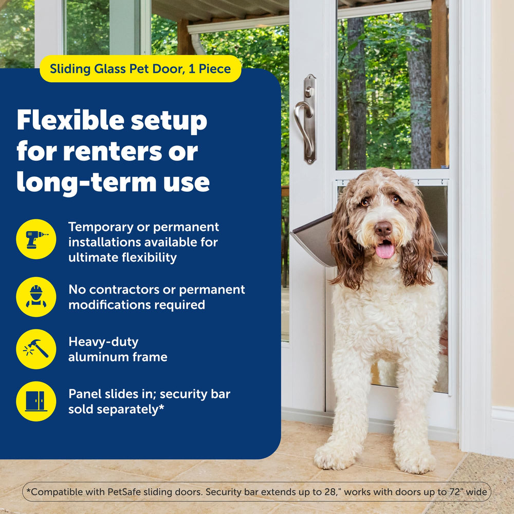 Panneau de fermeture amovible PetSafe pour un contrôle simple.