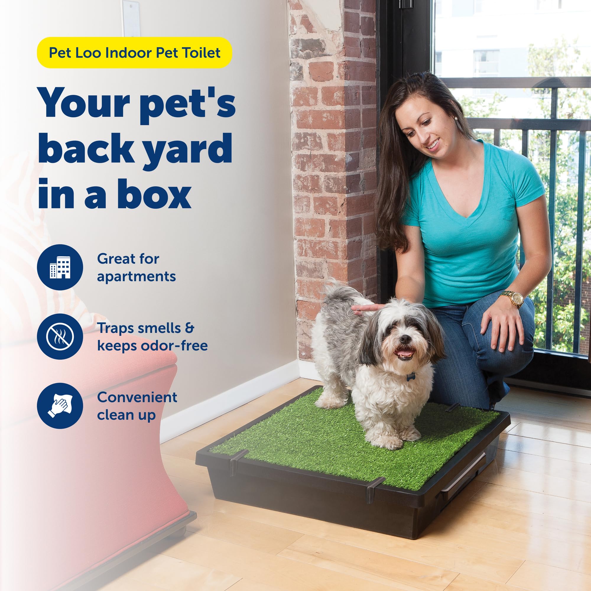 Base Pee Pod de PetSafe Pet Loo prête à recevoir l’urine