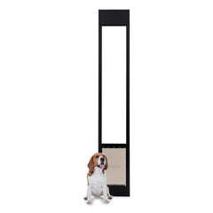 Portail PetSafe sans coupe pour chiens et chats, installation pratique.