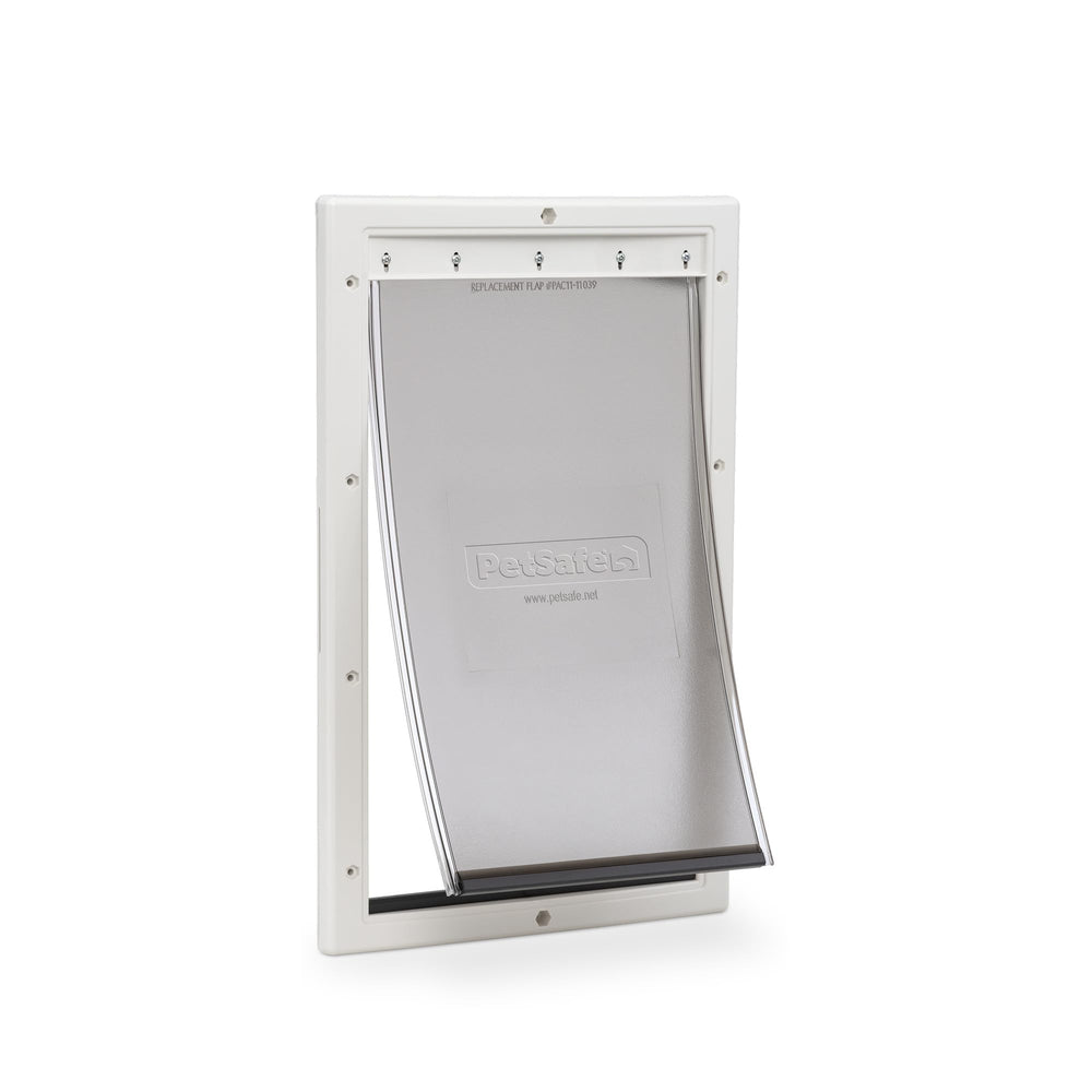 Porte PetSafe en plastique montrant l installation facile sur porte intérieure.