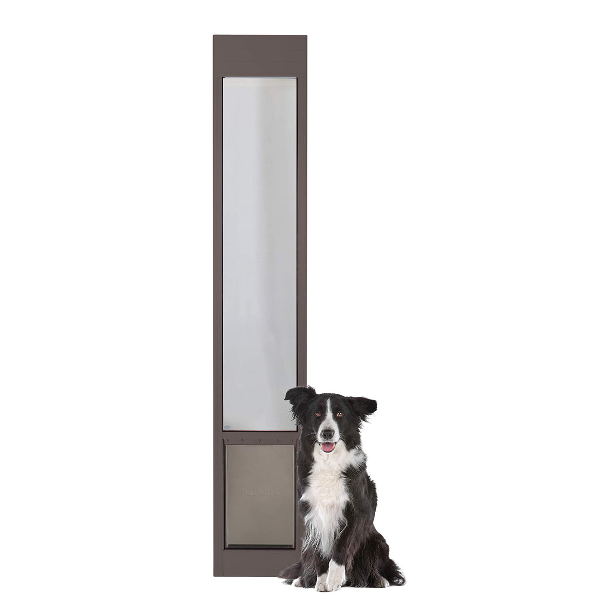 Porte glissante PetSafe pour chat et chien en bronze, installation rapide.