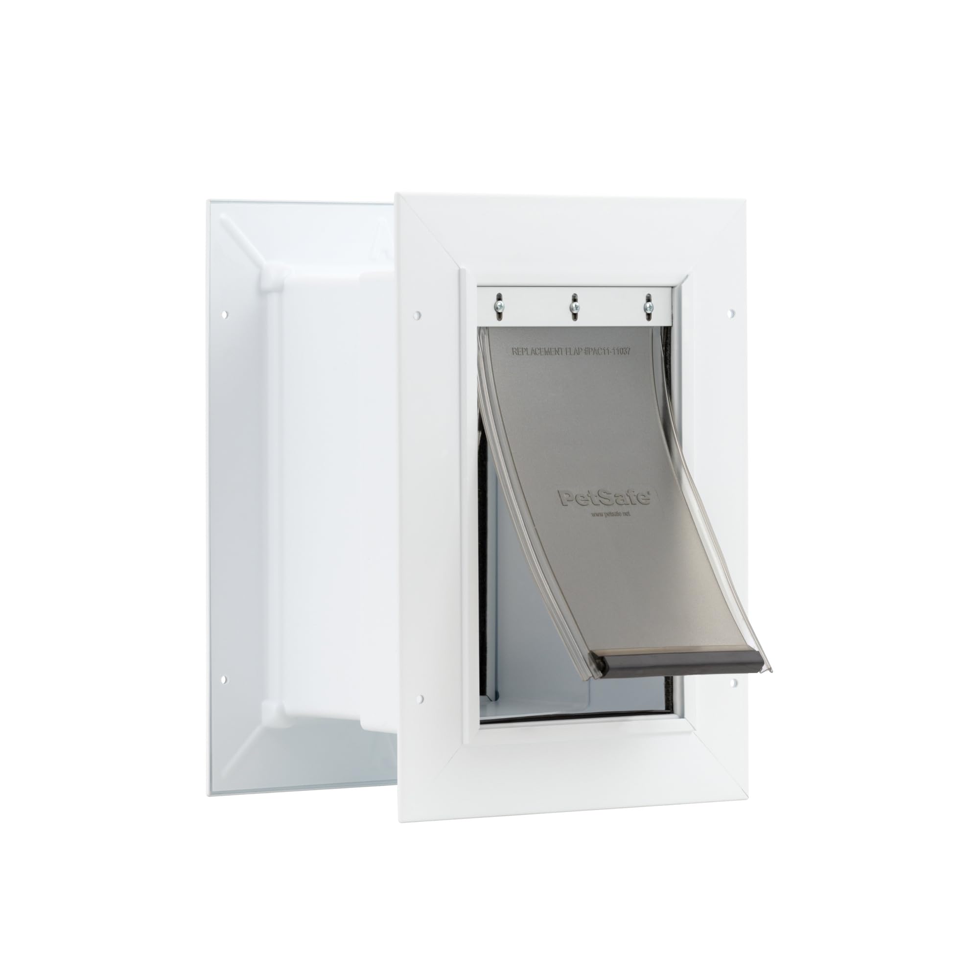 Porte murale PetSafe avec cadre télescopique robuste pour installation durable.