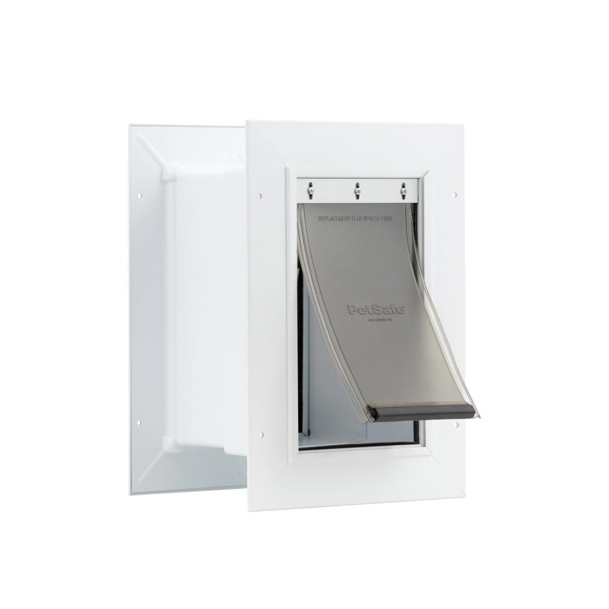 Porte murale PetSafe avec cadre télescopique robuste pour installation durable.