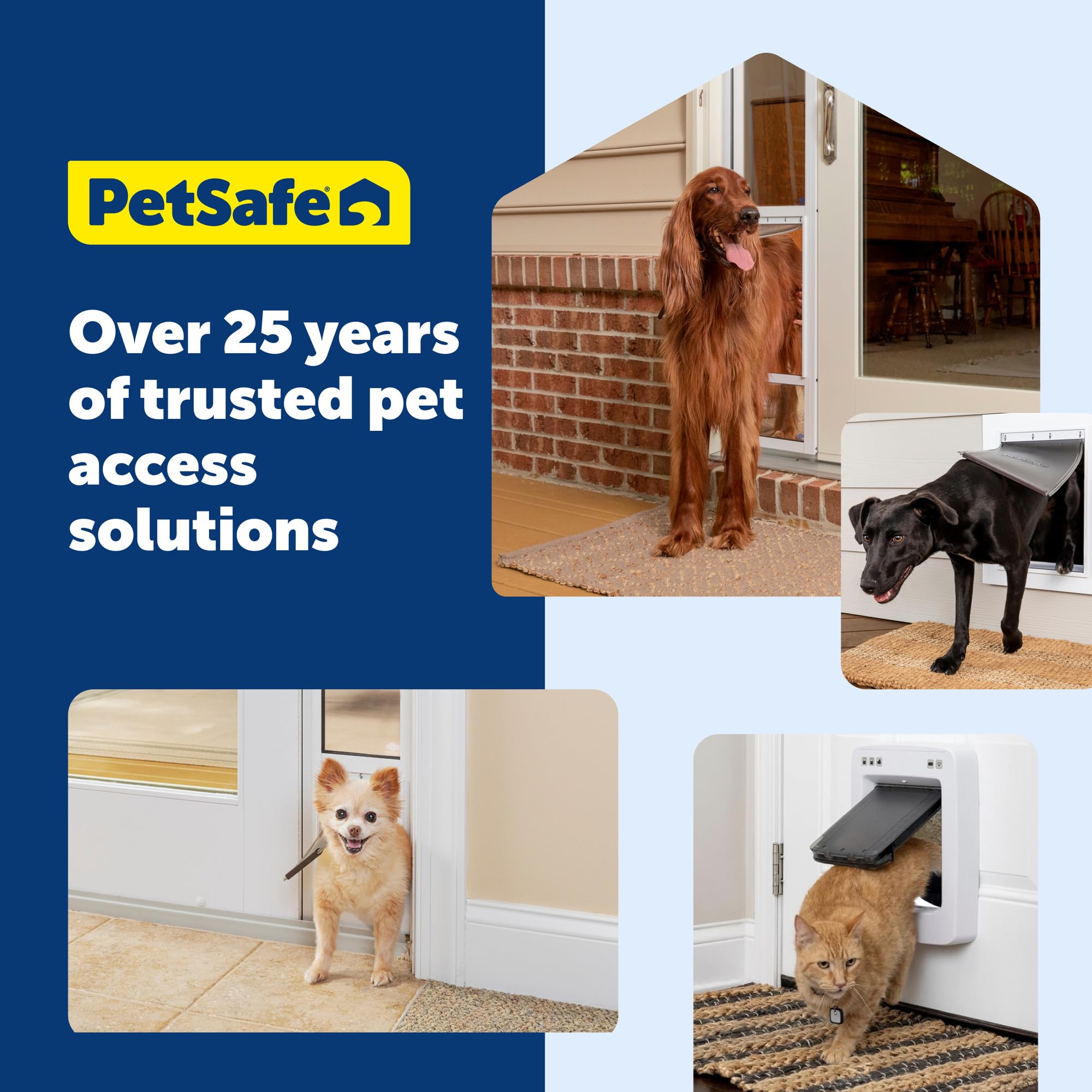 Porte murale PetSafe prête à peindre pour s’intégrer au décor.
