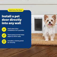 Volet isolé de la porte murale PetSafe pour confort thermique.