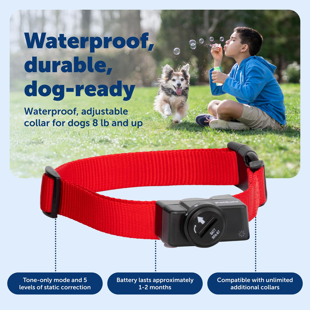 Réglages de correction PetSafe à 5 niveaux pour différents tempéraments.