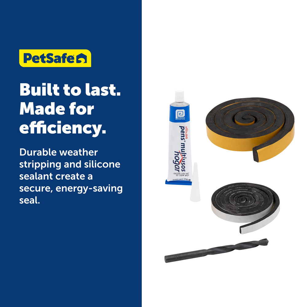 Les rouleaux joints etancheite double taille PetSafe protègent contre les infiltrations.