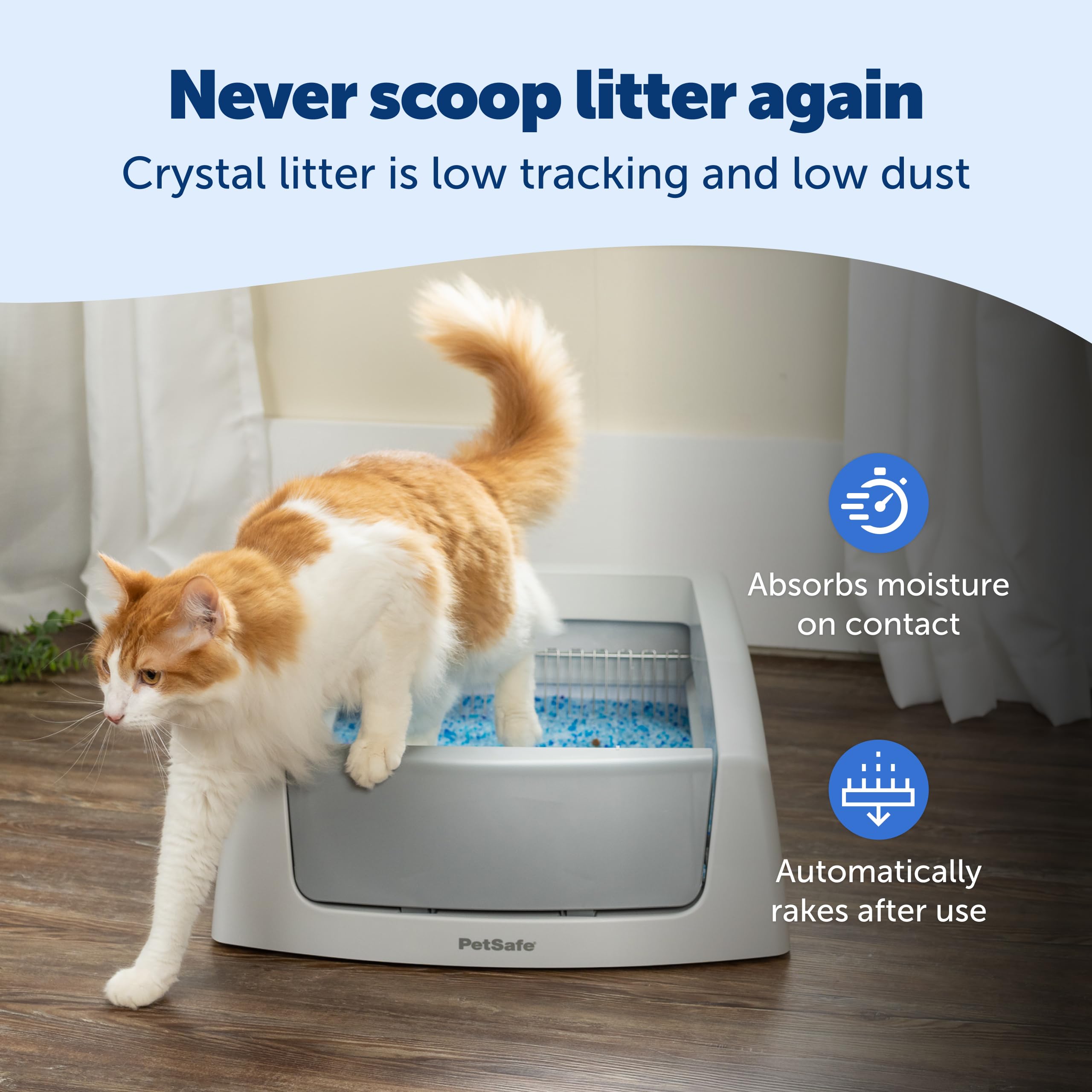 PetSafe ScoopFree Crystal Classic: protection contre les fuites grâce au plateau doublé