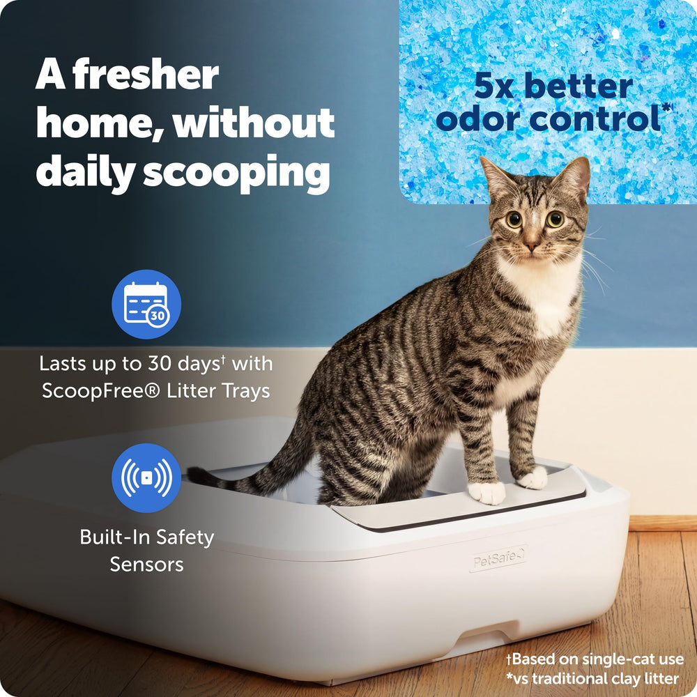 Système PetSafe ScoopFree Crystal Plus avec contrôle d'odeur efficace