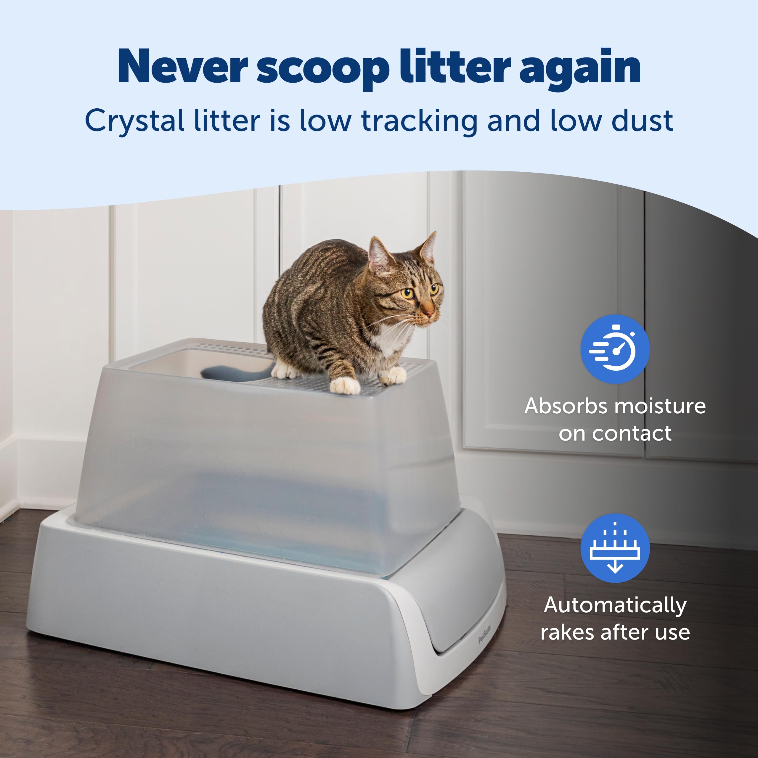 PetSafe ScoopFree Crystal Pro Legacy – cristaux à faible traçage pour un intérieur propre.