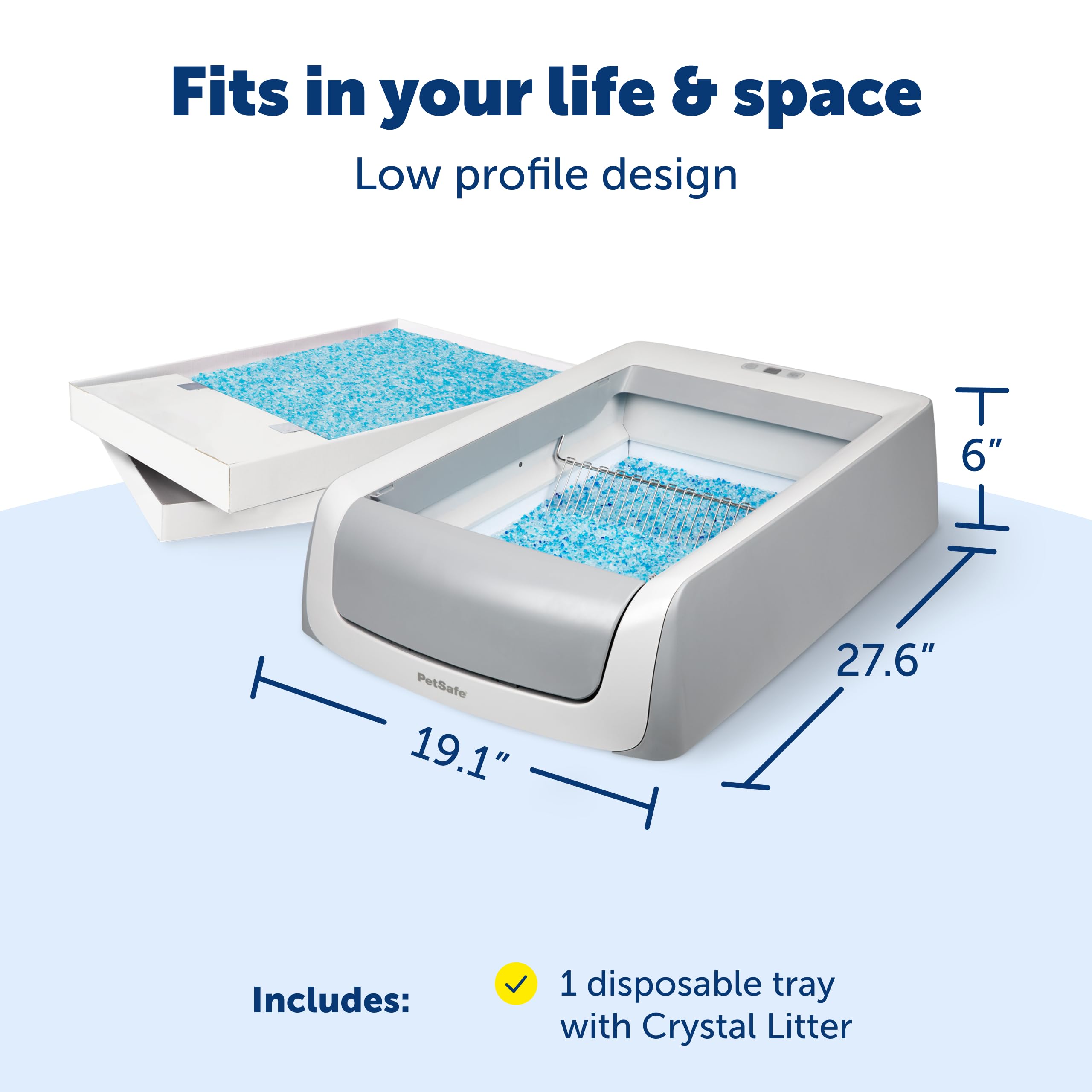 Design sans couvercle PetSafe pour litière pratique et accessible