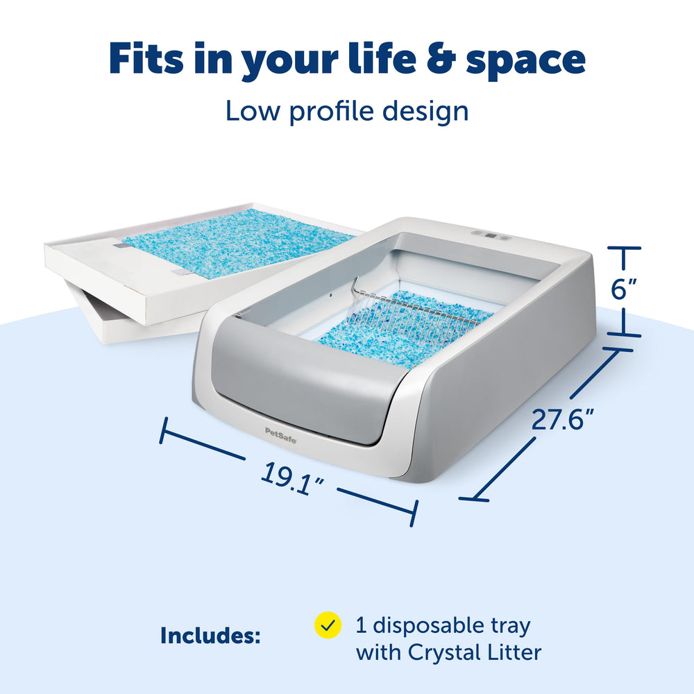 Design sans couvercle PetSafe pour litière pratique et accessible