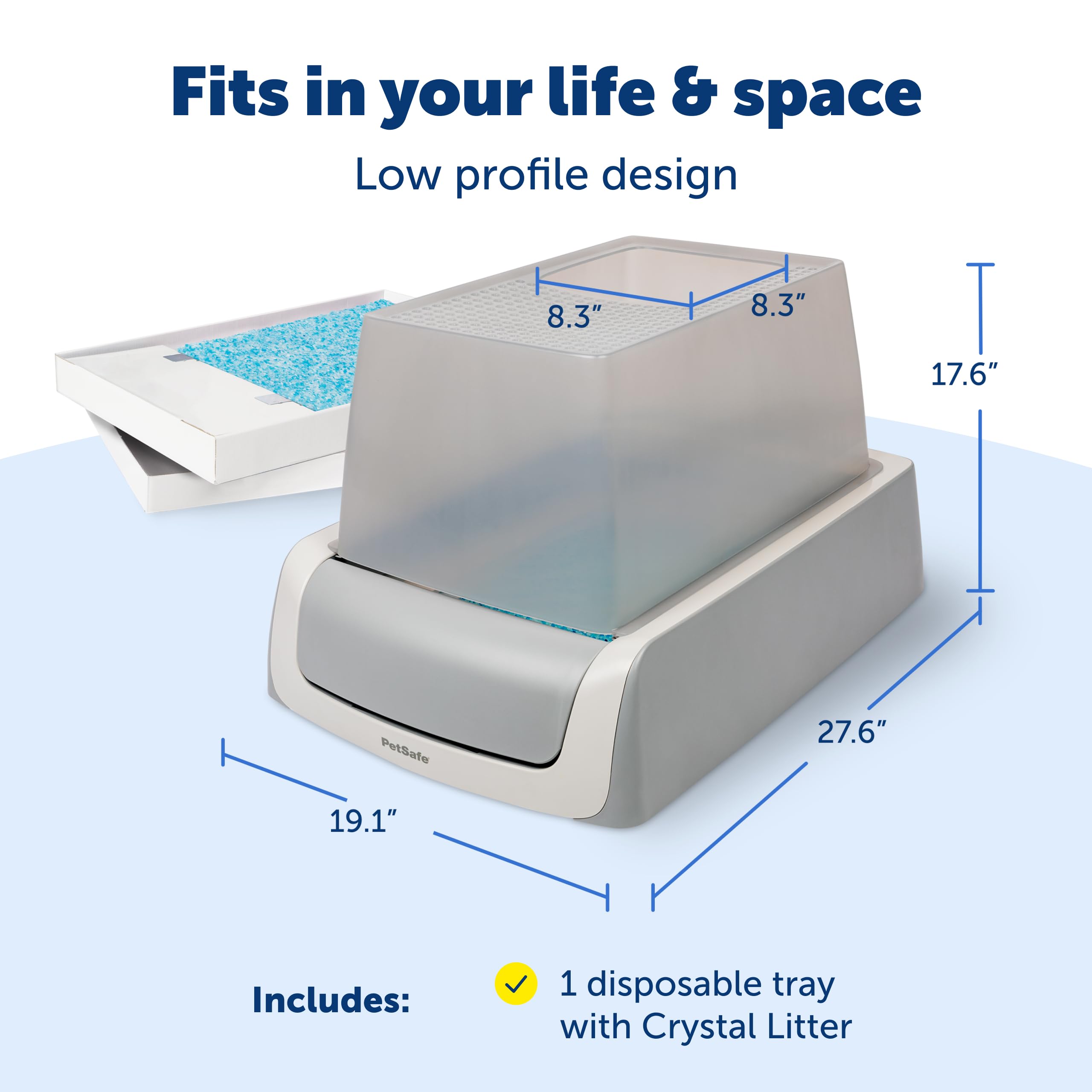 PetSafe ScoopFree Crystal Pro Legacy – entretien rapide et hygiénique.