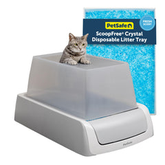 PetSafe ScoopFree Crystal Pro Legacy: litière cristal absorbe les liquides et neutralise les odeurs.