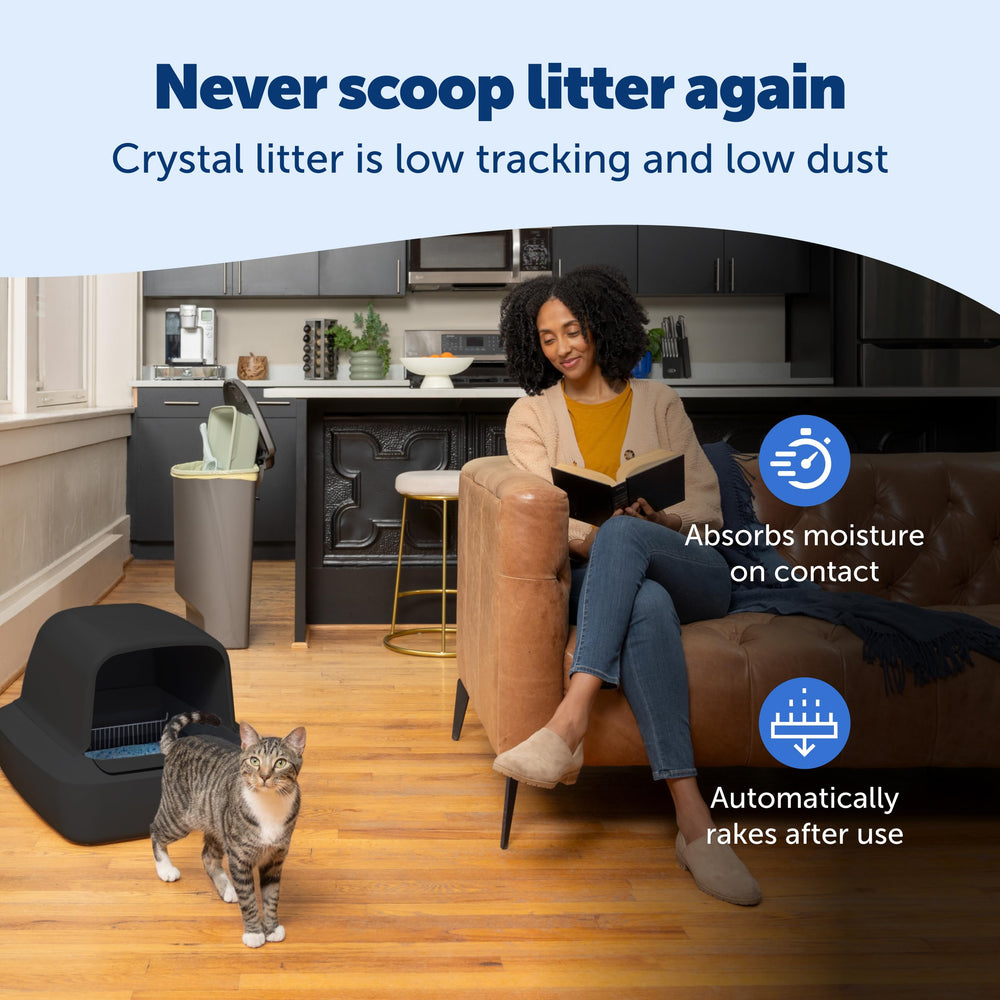 PetSafe ScoopFree Crystal Pro, lumière de remplacement indique quand changer le plateau.