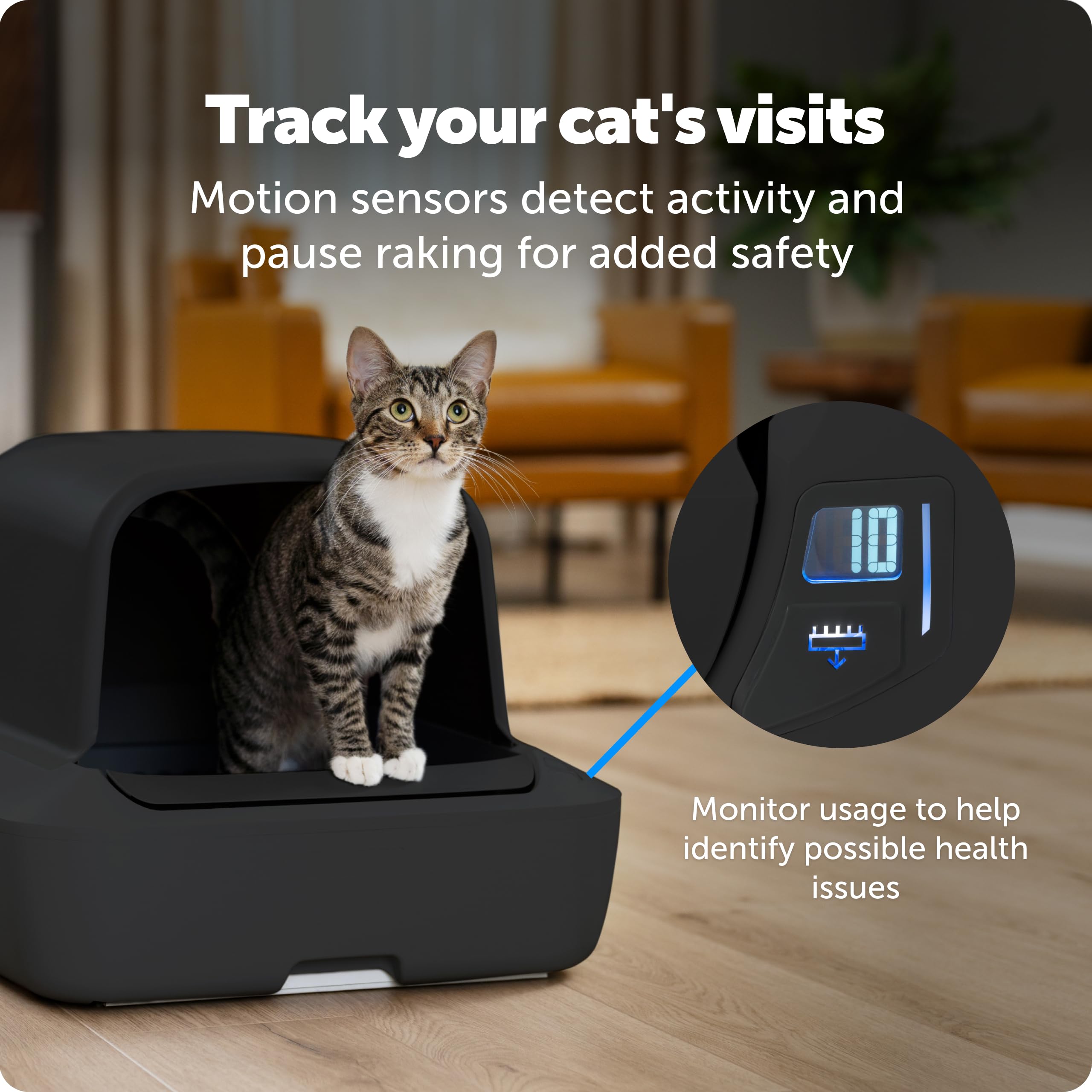 PetSafe ScoopFree Crystal Pro, nettoyage facile avec intérieur lisse et démontage simple.