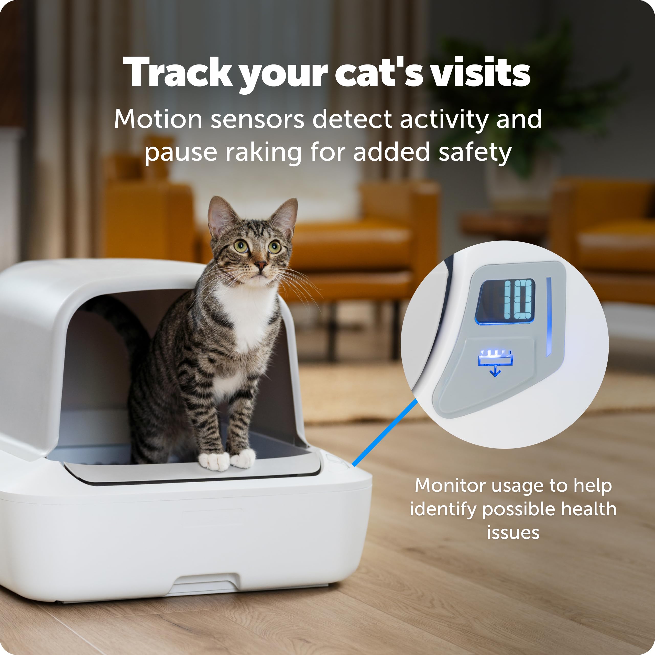 PetSafe ScoopFree Crystal Pro — tiroir-crystal: accès rapide au plateau et nettoyage.