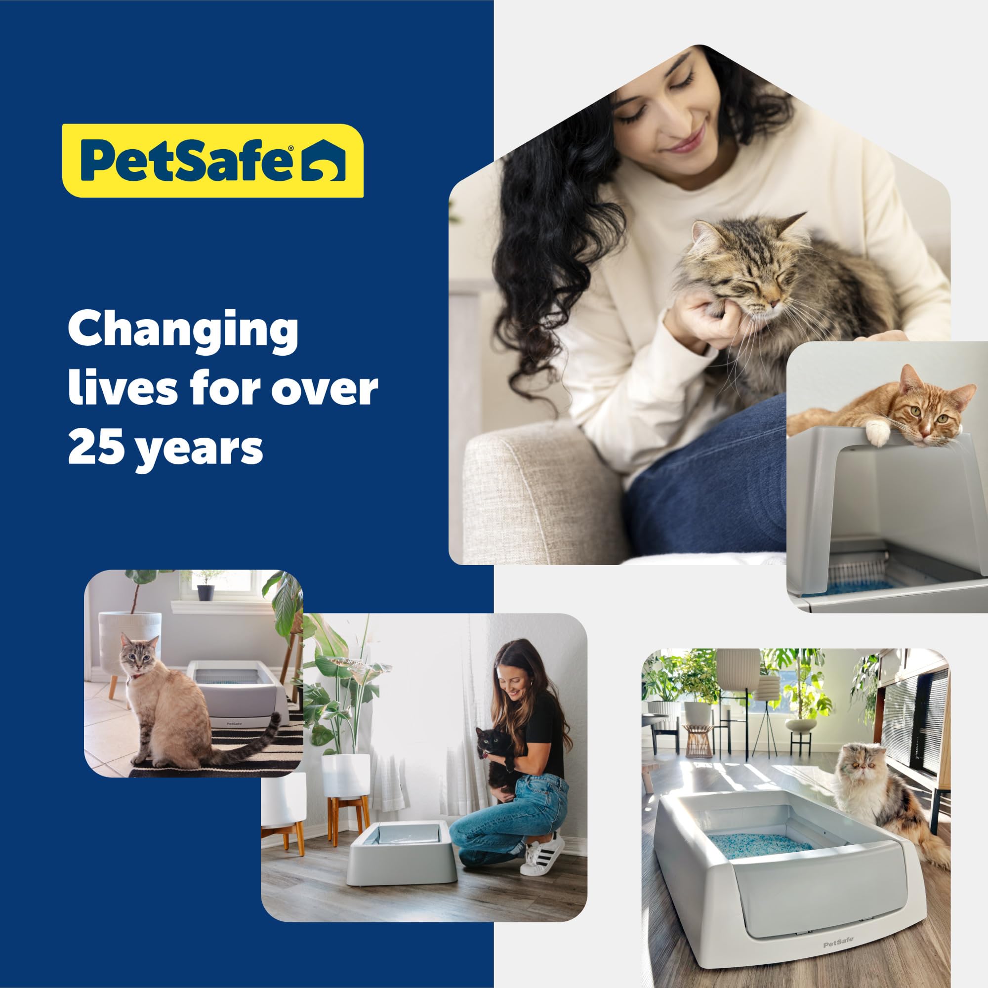 Emballage PetSafe ScoopFree Premium reference refermable pour rangement aisé.