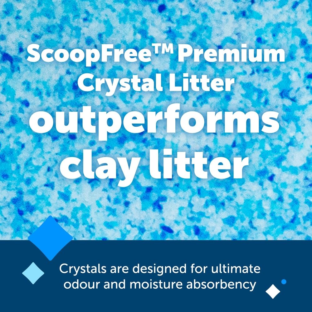 PetSafe ScoopFree Premium Crystal Litter cristaux de silice visibles et absorbants