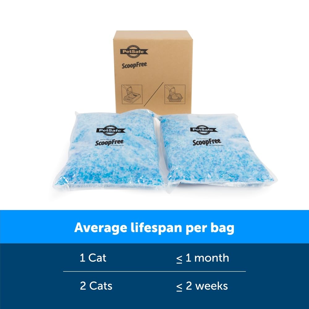 PetSafe ScoopFree Premium Crystal Litter parfum frais pour maison plus fraiche