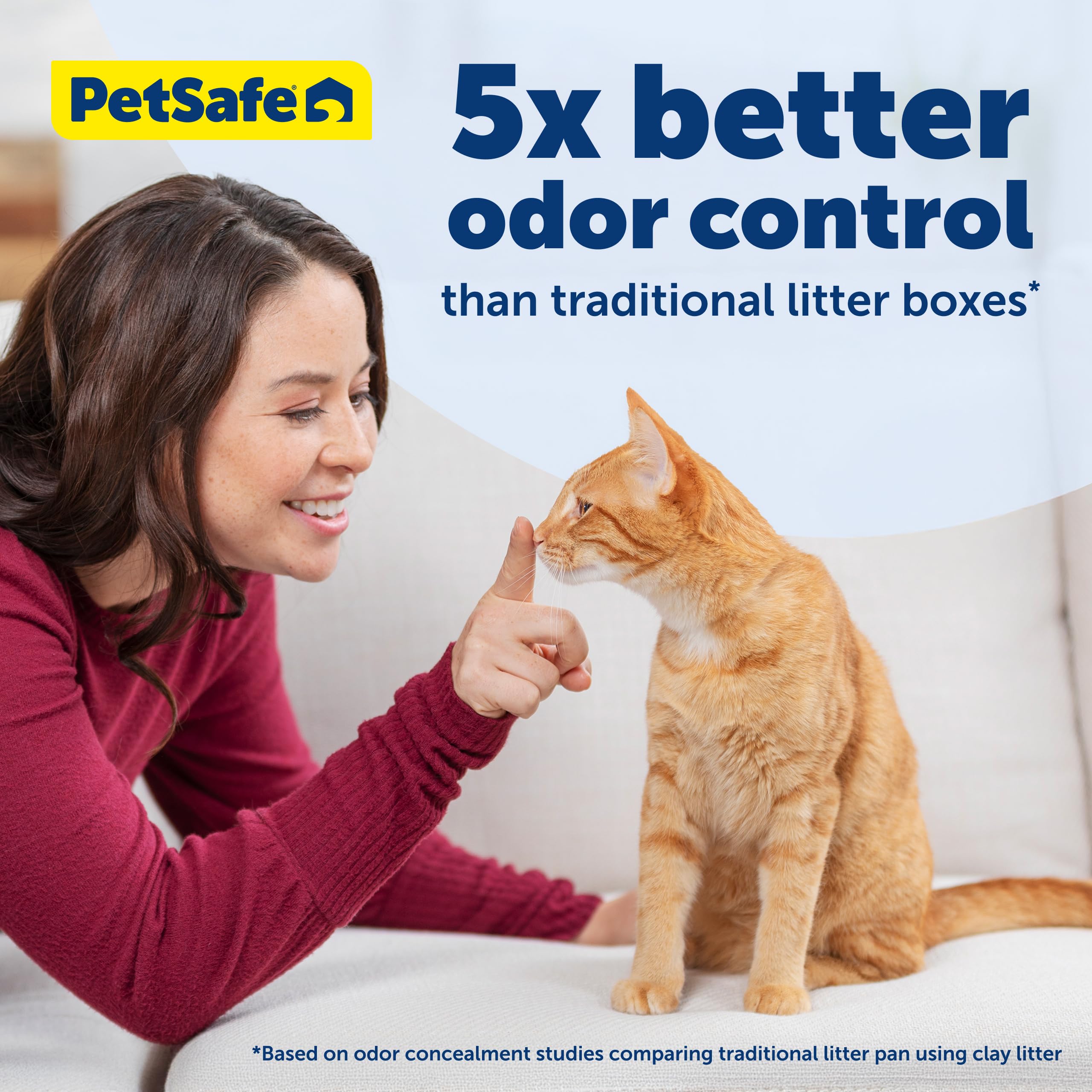 Recharge jetable PetSafe ScoopFree avec liner étanche, moins de débordements.