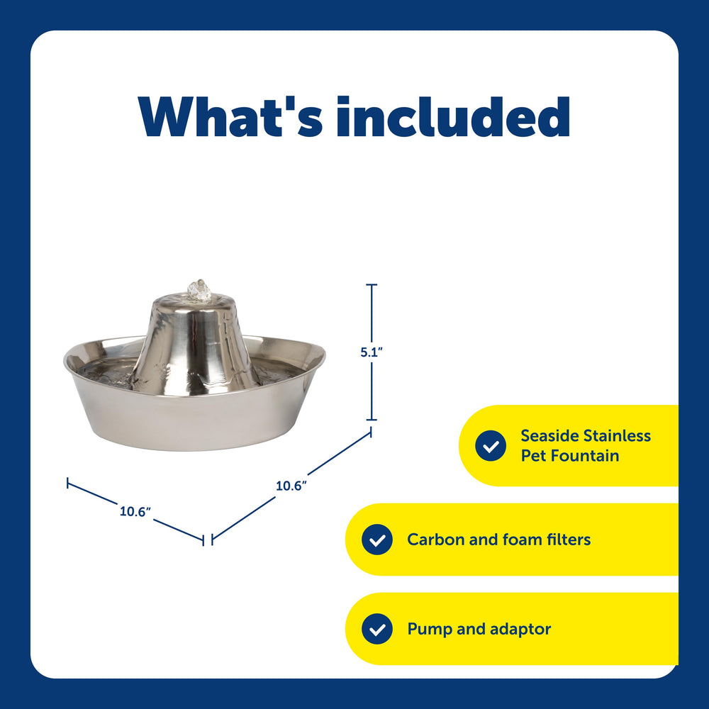 PetSafe Seaside réservoir profond, eau disponible même en cas de panne de courant.