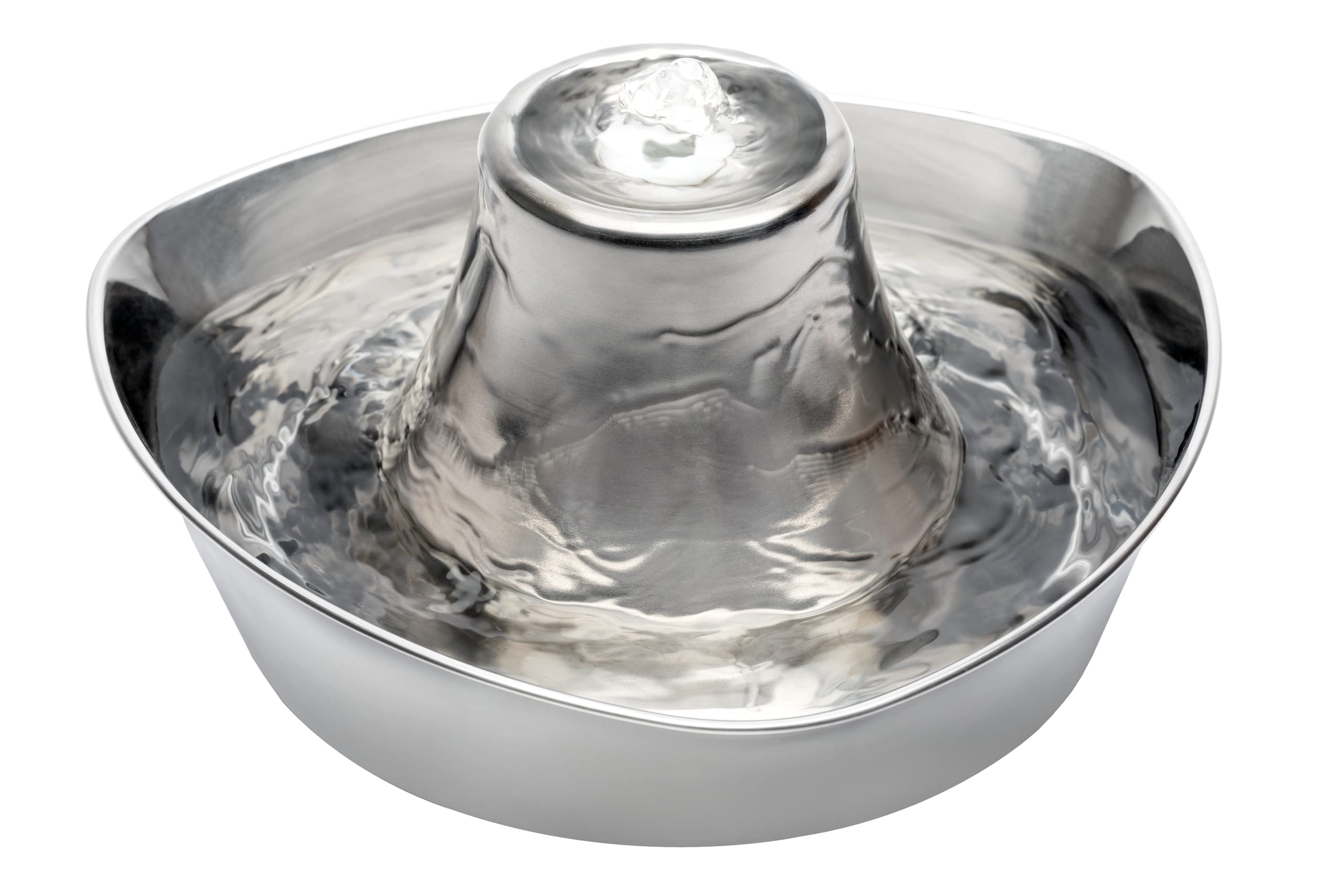 PetSafe Seaside fontaine en acier inoxydable, résistance et hygiène pour chiens et chats.