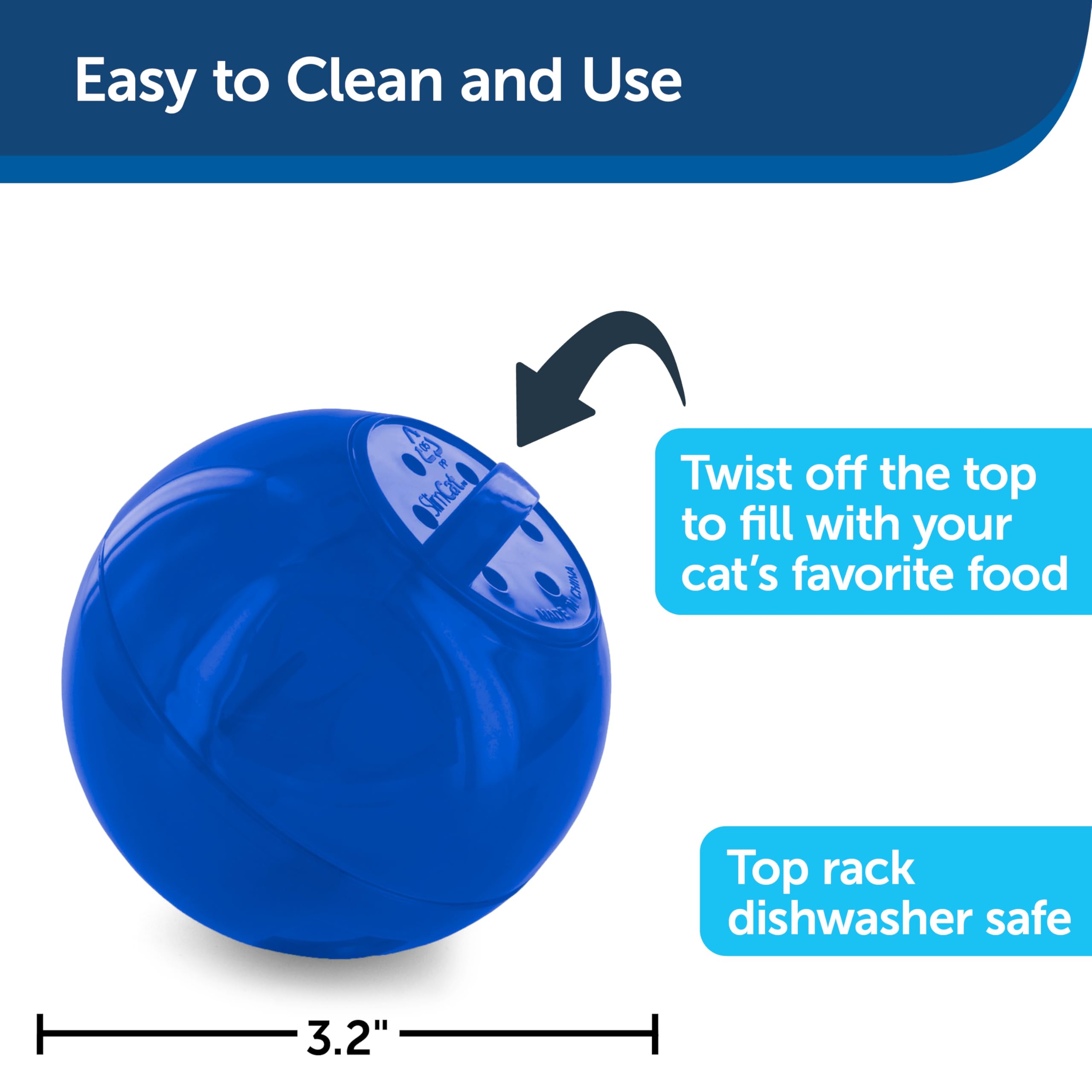 PetSafe SlimCat: matériau sans BPA, léger et sûr pour un usage quotidien.