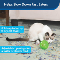 Ouvertures reglables du PetSafe SlimCat montrant le contrôle des portions.