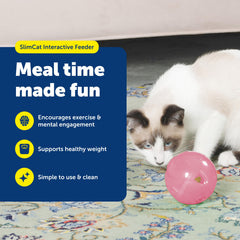 PetSafe SlimCat ouvertures reglables, ajuste le debit pour des repas plus lents.