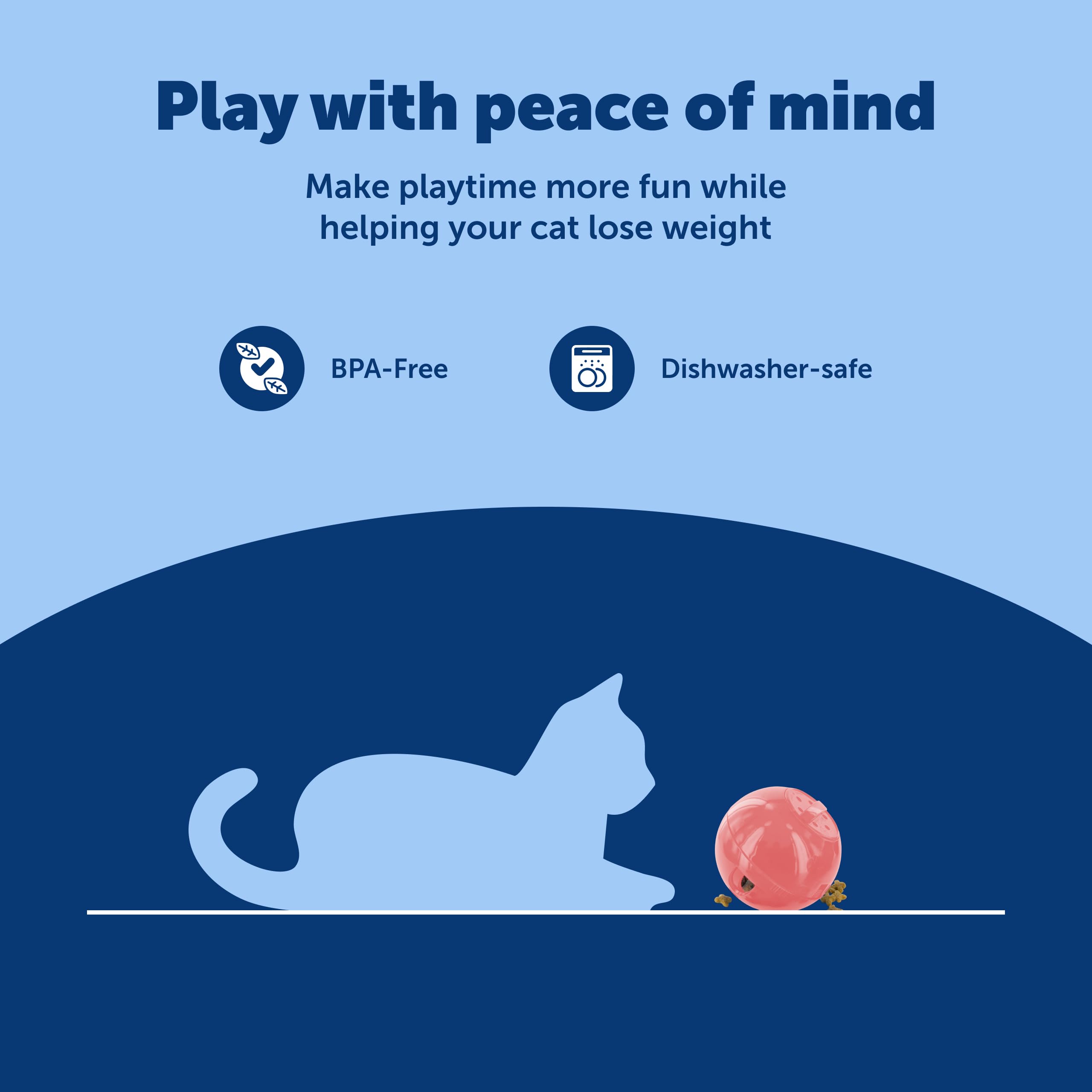 PetSafe SlimCat poids leger, design portable pour jeux et repas.