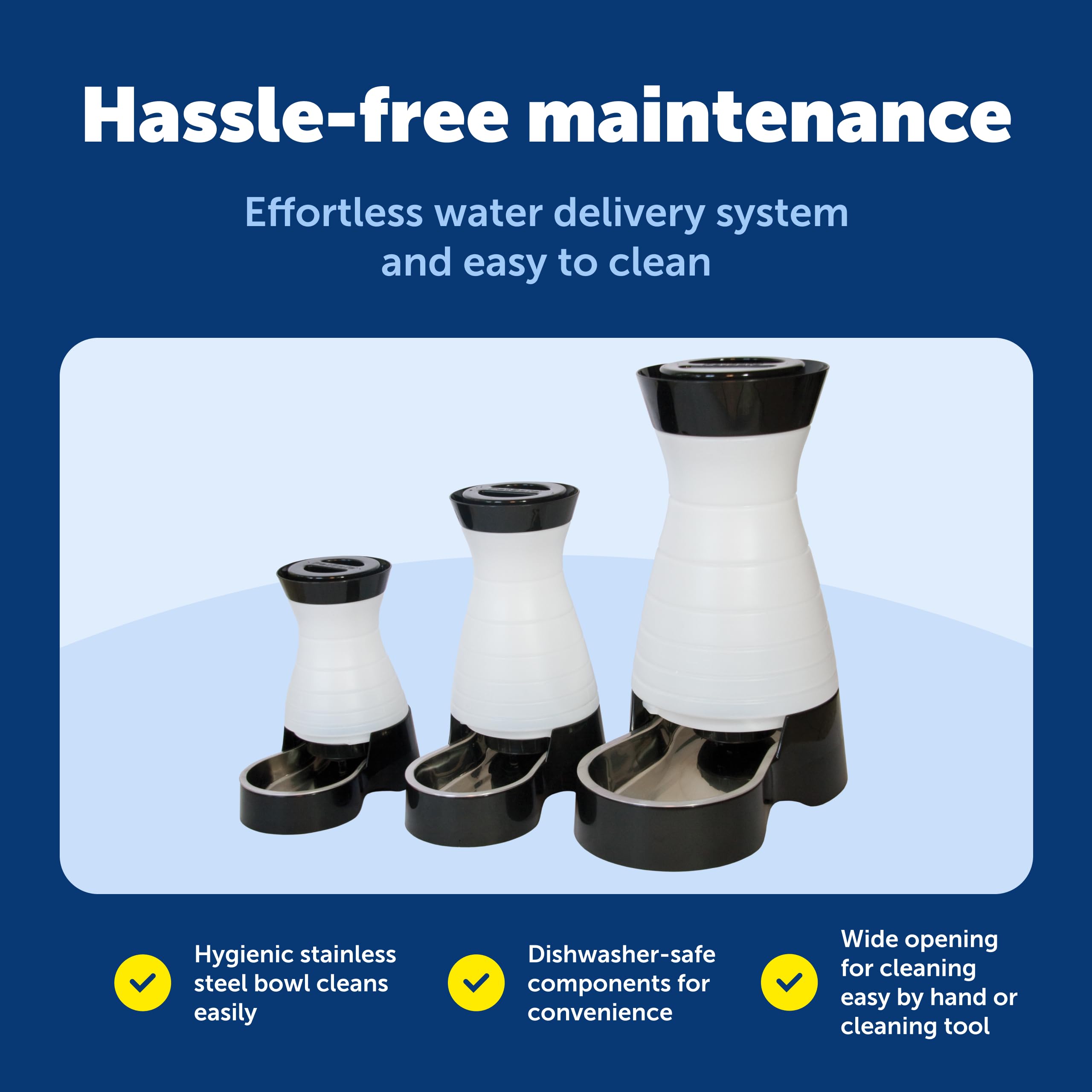 PetSafe Station d’eau saine – système à gravité stable évite les renversements.