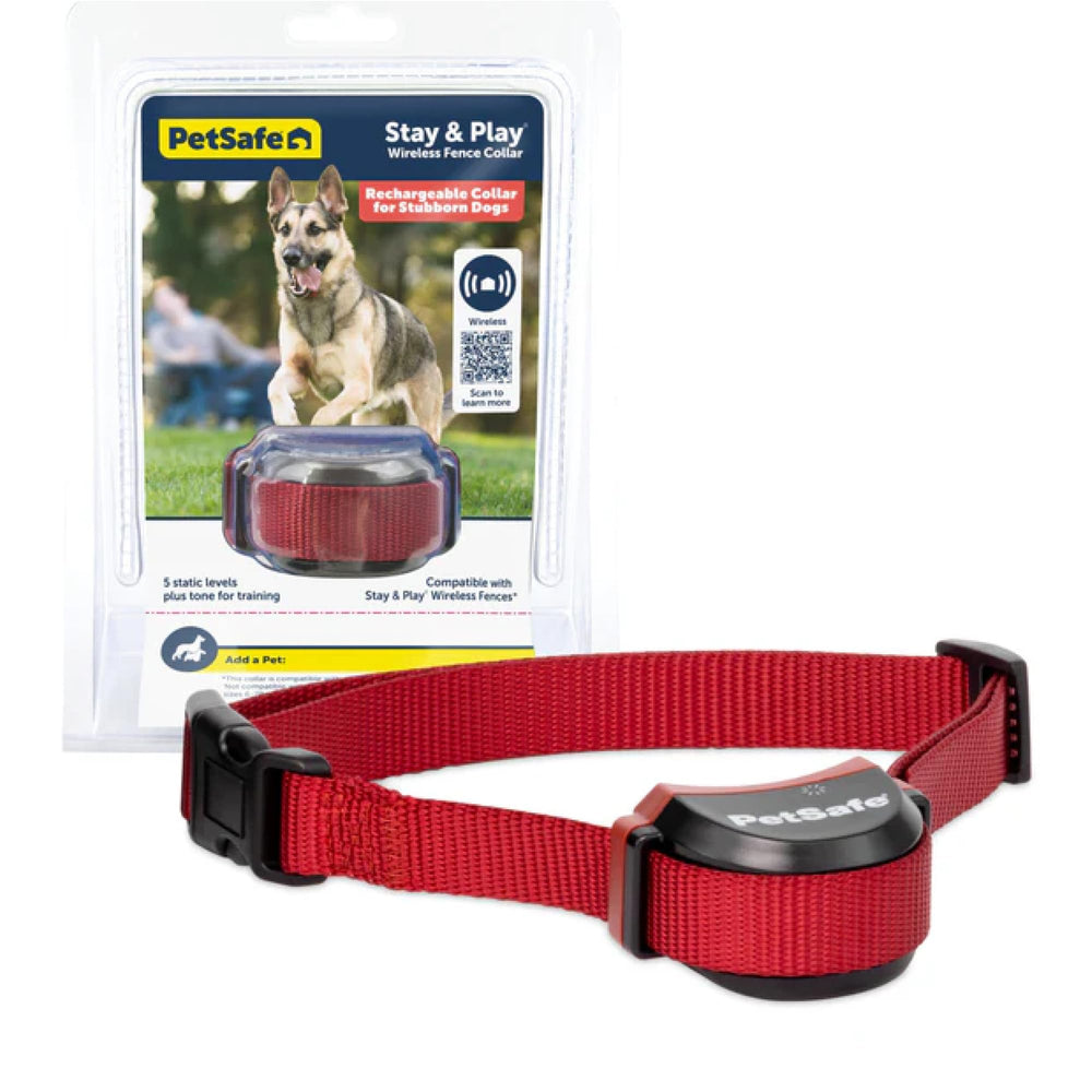 PetSafe Stay & Play : collier sans fil, robuste et rechargeable.