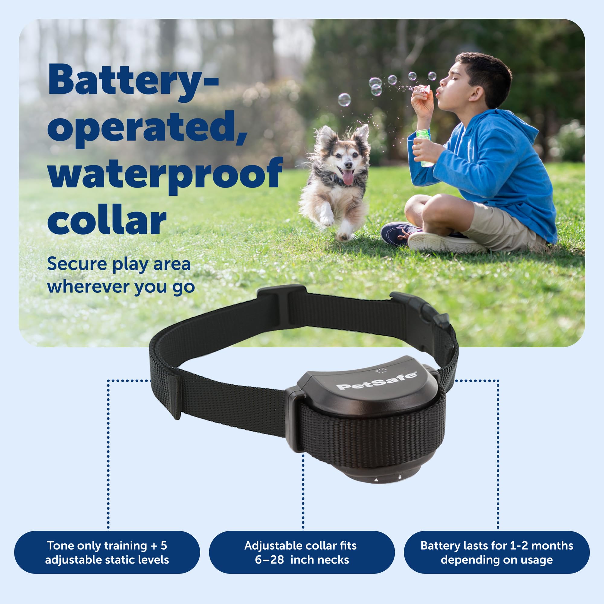 Mode tonal PetSafe Stay et Play pour guider sans correction