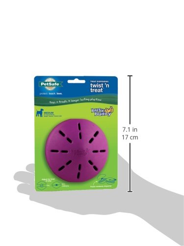 PetSafe Twist'n Treat, caoutchouc durable et sûr pour chiens robustes.