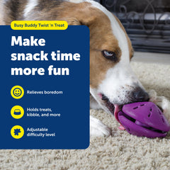 PetSafe Twist'n Treat avec enrichment interactif, idéal pour encourager le jeu chez les chiens.