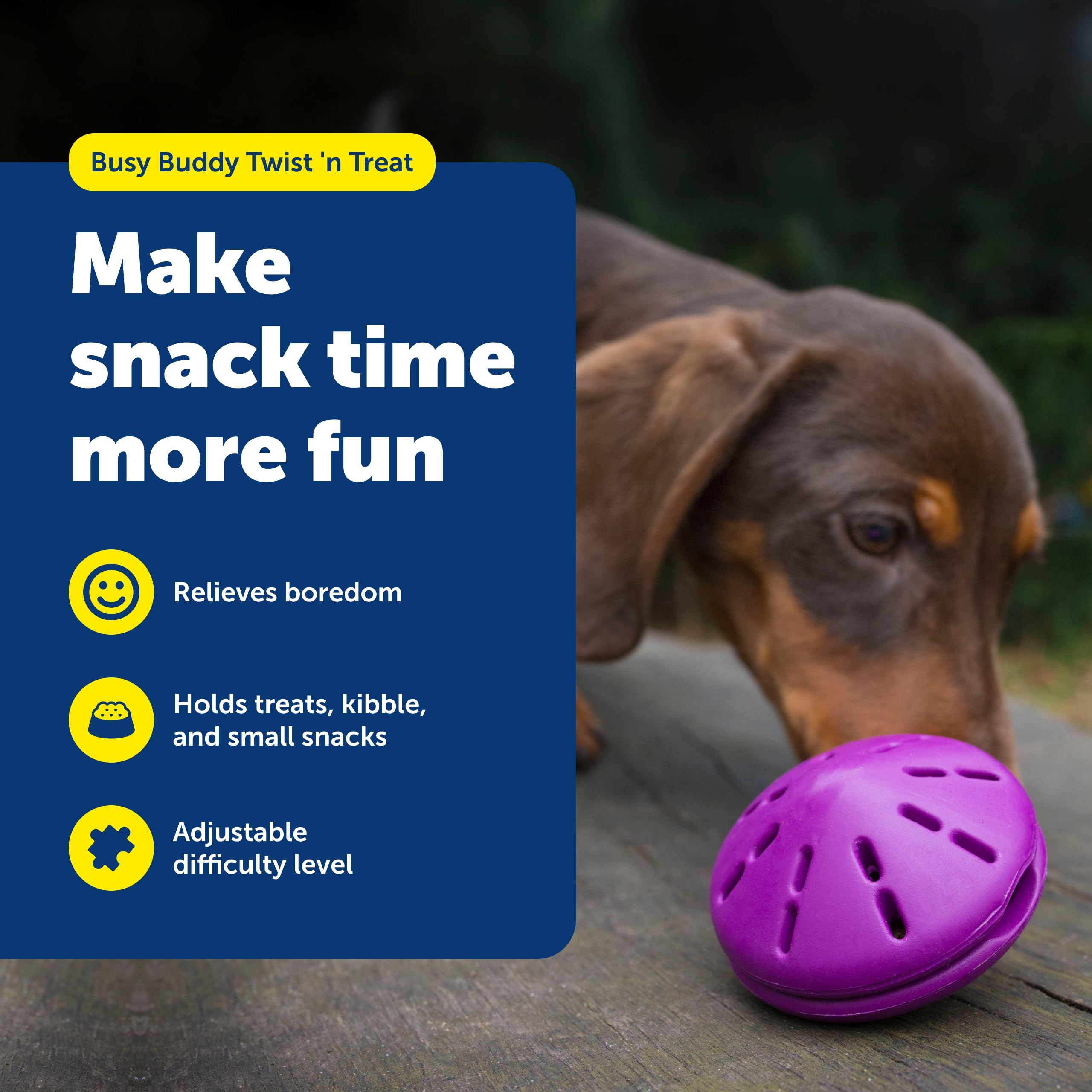 PetSafe Twist'n Treat en caoutchouc durable résistant au mordillement