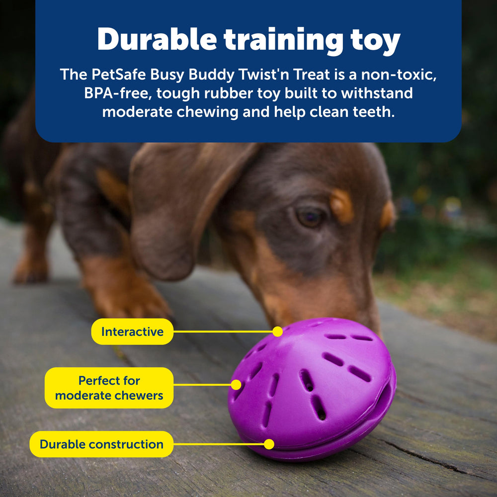PetSafe Twist'n Treat est compatible lave-vaisselle, simplifiant le nettoyage.