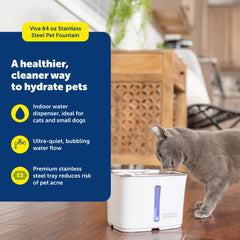 PetSafe Viva Fontaine double filtration eau plus propre et fraîche